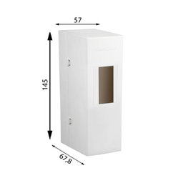 Caixa de Sobrepor Margirius Versátil Slim Cp2-00 com Corte para Disjuntor Branca - 2
