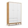 Dormitório Infantil Unique 3 Portas, Cômoda 6 Gavetas, Berço Branco Soft/Freijó/Eco Wood com Colchão - 2
