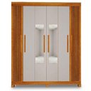 Ver imagem 1 de Guarda Roupa Casal Andorinha 6 Portas de Bater 2 Gavetas MDF Naturalle Off White Valdemóveis