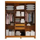 Ver imagem 5 de Guarda Roupa Casal Andorinha 6 Portas de Bater 2 Gavetas MDF Naturalle Off White Valdemóveis