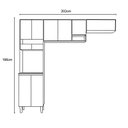 Ver imagem 3 de Cozinha Compacta 8 Portas Isadora Capuccino / Offwhite - Poquema