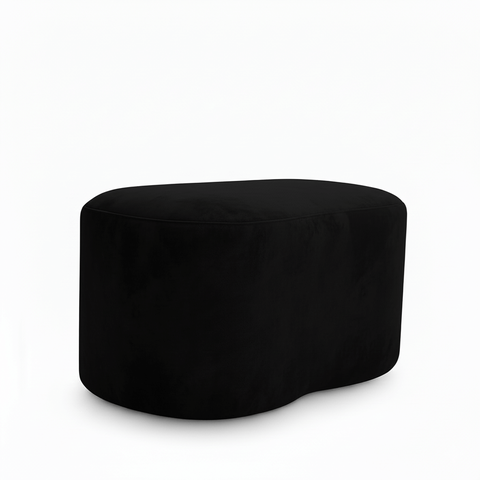 Puff Feijão Curvo Orgânico Redondo Sala Confortável Moderno Suede