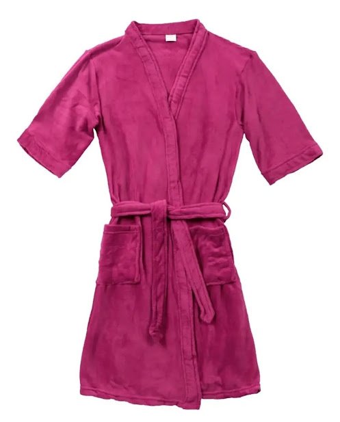 Ver imagem 2 de Roupão Microfibra Plush Inverno Frio Toque Macio Unissex Cor: Cereja Tamanho: G