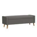 Ver imagem 2 de Recamier Bau Londres 1,60m Suede Cinza - Clique Decor