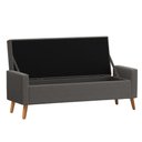 Ver imagem 3 de Recamier Bau Londres 1,60m Suede Cinza - Clique Decor