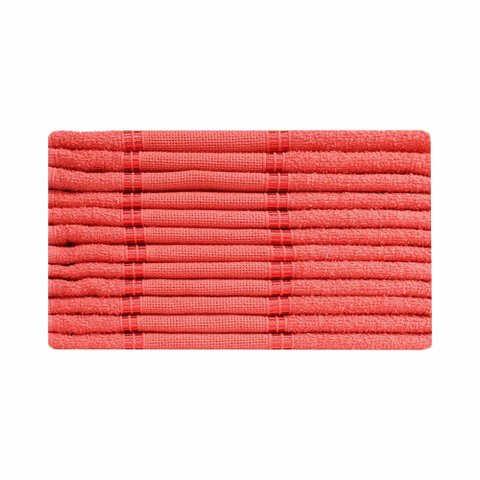 Kit 12 Toalhas Lavabo Rekint Perfeito Estilo Vermelho