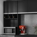 Ver imagem 7 de Cozinha Modulada 5 Peças com Tampo 280cm 12 Portas 4 Gavetas Natalie Preto - ÉdeCasaMóveis