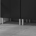 Ver imagem 6 de Cozinha Modulada 5 Peças com Tampo 280cm 12 Portas 4 Gavetas Natalie Preto - ÉdeCasaMóveis