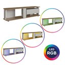 Ver imagem 2 de Rack Baixo Tv 65" 180x45x47cm Gaveta Iluminação Led Cor Arenas Mel Estante Móvel