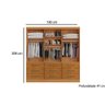 Guarda Roupa Casal 3 Portas e 9 Gavetas Athenas C/ Espelho Branco - Bianchi - 3