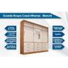 Guarda Roupa Casal 3 Portas e 9 Gavetas Athenas C/ Espelho Branco - Bianchi - 2