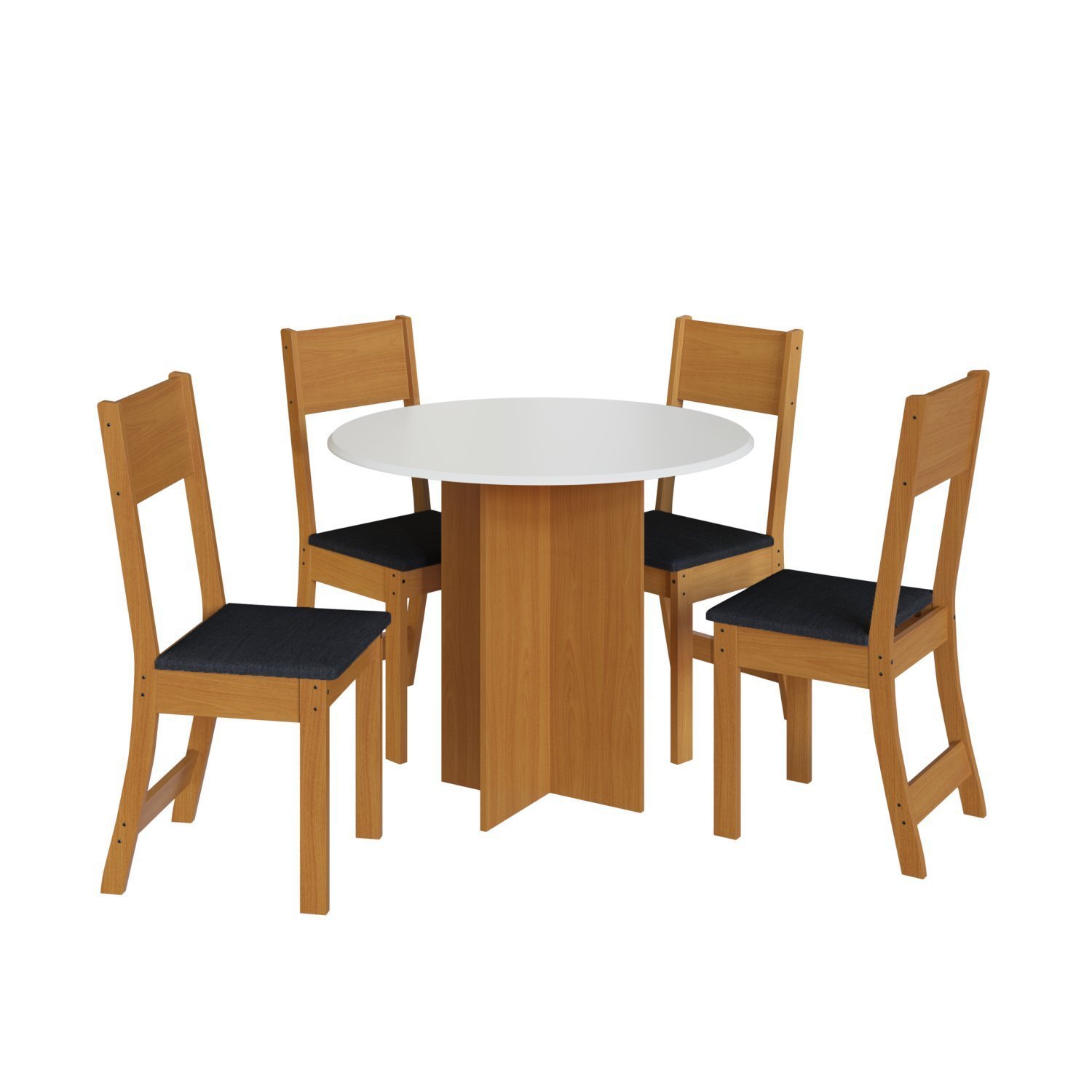 Conjunto Sala de Jantar 1 Mesa 4 Cadeiras Malta  - 2