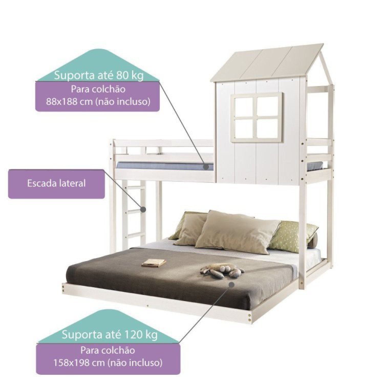 Beliche Queen Montessoriano Cabana Family Casatema - 3