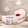 Cama Montessoriana Casinha Gold Solteiro Com Escadinha Branco - 1