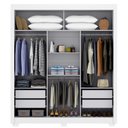 Ver imagem 2 de Guarda Roupa 3 Portas 4 Gavetas Com Pés Serenity Yescasa