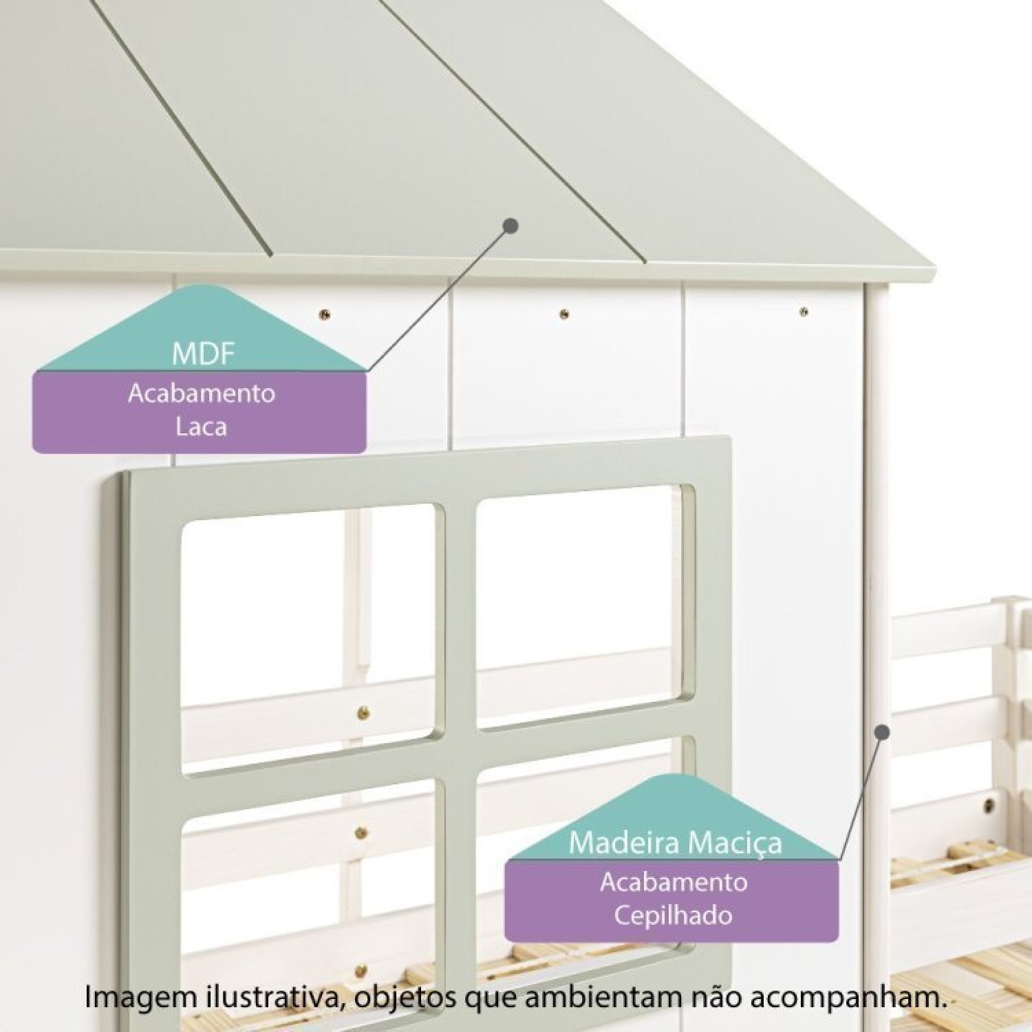 Beliche Queen Montessoriano Cabana Family com Escorregador Casatema - 2