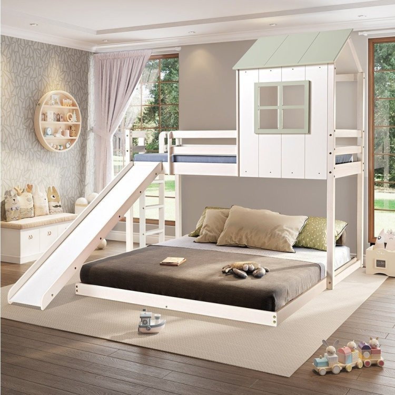 Beliche Queen Montessoriano Cabana Family com Escorregador Casatema - 1
