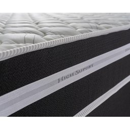 Conjunto Cama Box Queen c/ Molas Ensacadas Durham Branco 158x198x60 - 4
