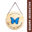 Ver imagem 2 de Quadro Decorativo Madeira Pinus Vários Modelos 28x28 Parede Cor:borboletanatural