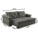 Ver imagem 3 de Sofá Retrátil 2 Lugares 202cm Astor 2131