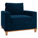Ver imagem 2 de Poltrona Itália Veludo Azul - Vian