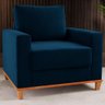 Poltrona Itália Veludo Azul - Vian - 1