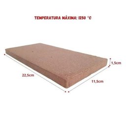 Kit com 15 Plaqueta Refratária 229x114x15mm Churrasqueira Forno Fogão a Lenha - 3