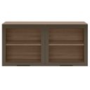 Ver imagem 7 de Armário Aéreo 120cm 2 Portas de Vidro Grace Carvalho Oak Z44 - Mpozenato
