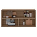 Ver imagem 5 de Armário Aéreo 120cm 2 Portas de Vidro Grace Carvalho Oak Z44 - Mpozenato