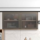 Ver imagem 6 de Armário Aéreo 120cm 2 Portas de Vidro Grace Carvalho Oak Z44 - Mpozenato