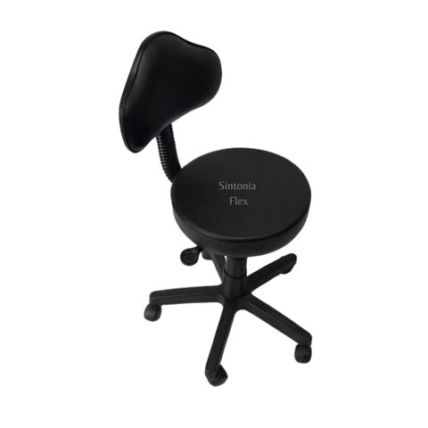 Cadeira Secretaria Mocho Verona Estética - para Dentista,manicure, Tatuador, Corano Preto