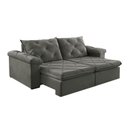 Ver imagem 2 de Sofá Retrátil 2 Lugares 242cm Astor 2103 Cinza