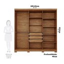 Ver imagem 3 de Guarda-Roupa Casal 6 Portas com Pés e Espelhos 199cm 100% MDF Paraty Espresso Móveis Bege/Cinamomo/Off White