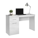 Ver imagem 1 de Escrivaninha Mesa p/ Computador Havana com Porta Branco Home Office Escritório - Bela Móveis