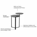 Ver imagem 6 de Mesa de Centro Orgânica Dois Tampos Chanfrada 44cm Pé Metal Móvel na Caixa