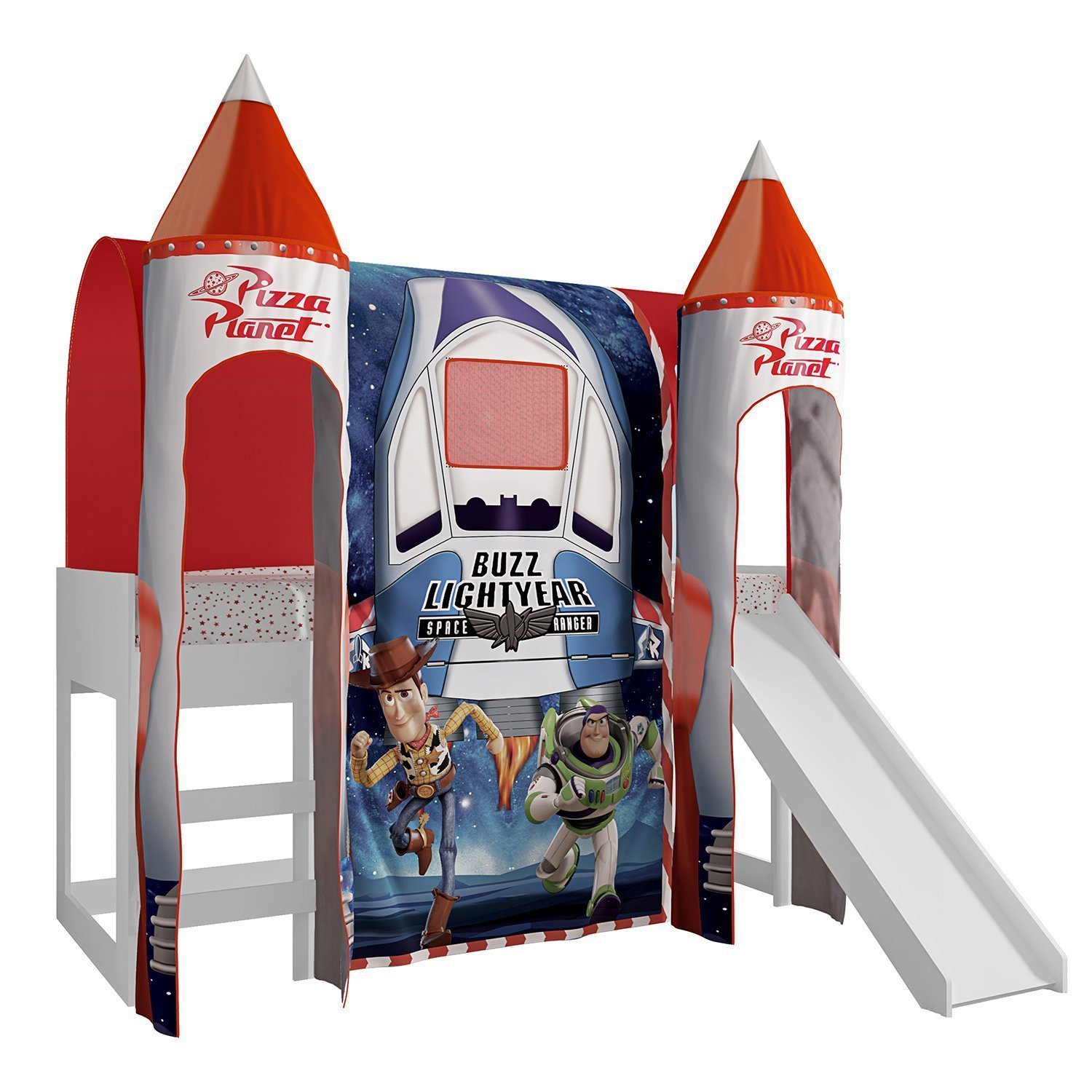 Cama com Escorregador Joy e Dossel Barraca Toy Story Disney com 2 Torres Pura Magia - 2