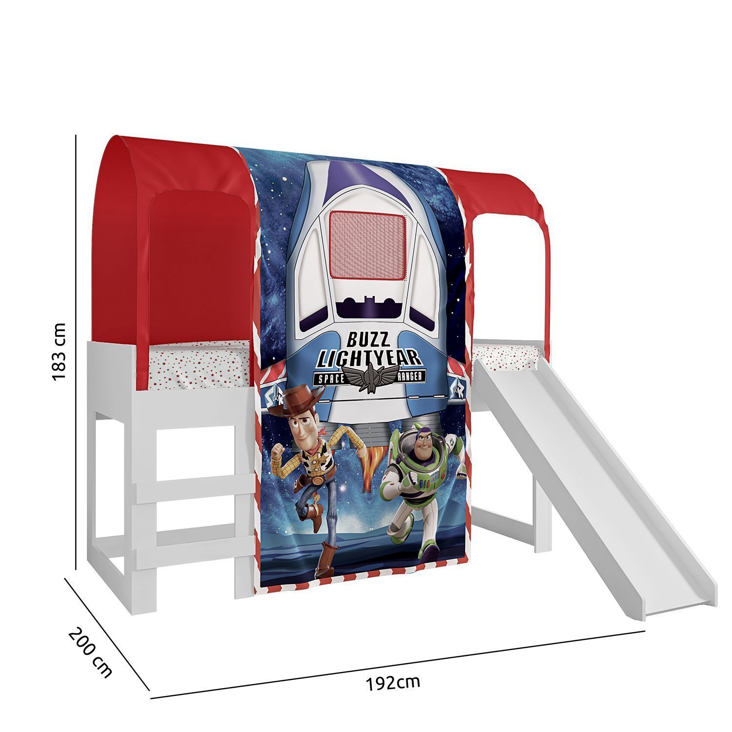 Cama com Escorregador Joy e Dossel com LED Toy Story Disney Pura Magia - 3