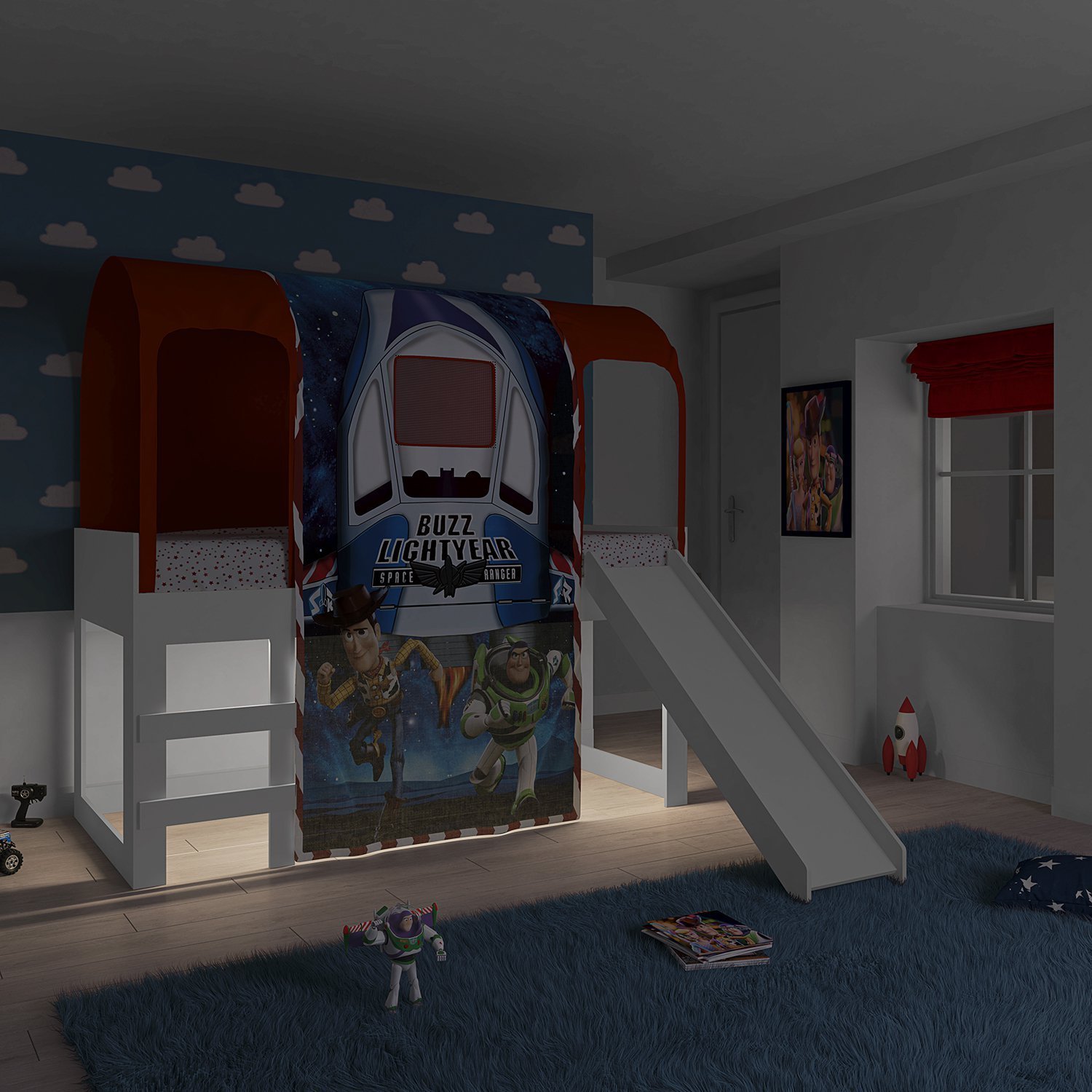 Cama com Escorregador Joy e Dossel com LED Toy Story Disney Pura Magia - 6