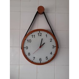 Relógio Adnet Cobre Alça Preta Numérico 30 cm Pino Pendurar - 1