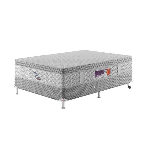Cama Box Casal Bio Ciel Spubio Incofal Cinza 138x188x57cm