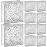 Kit 10 Tijolos Bloco de Vidro Transparente 19x19x8 Folhas - 1