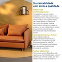 Ver mais imagens de Sofá Modular 2 Lugares Braço Lateral com Pé Madeira Sôma CabeCasa MadeiraOriginals Marrom Mocha Mous