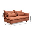 Ver imagem 4 de Sofá Modular 2 Lugares Braço Lateral com Pé Madeira Sôma CabeCasa MadeiraOriginals Marrom Mocha Mous