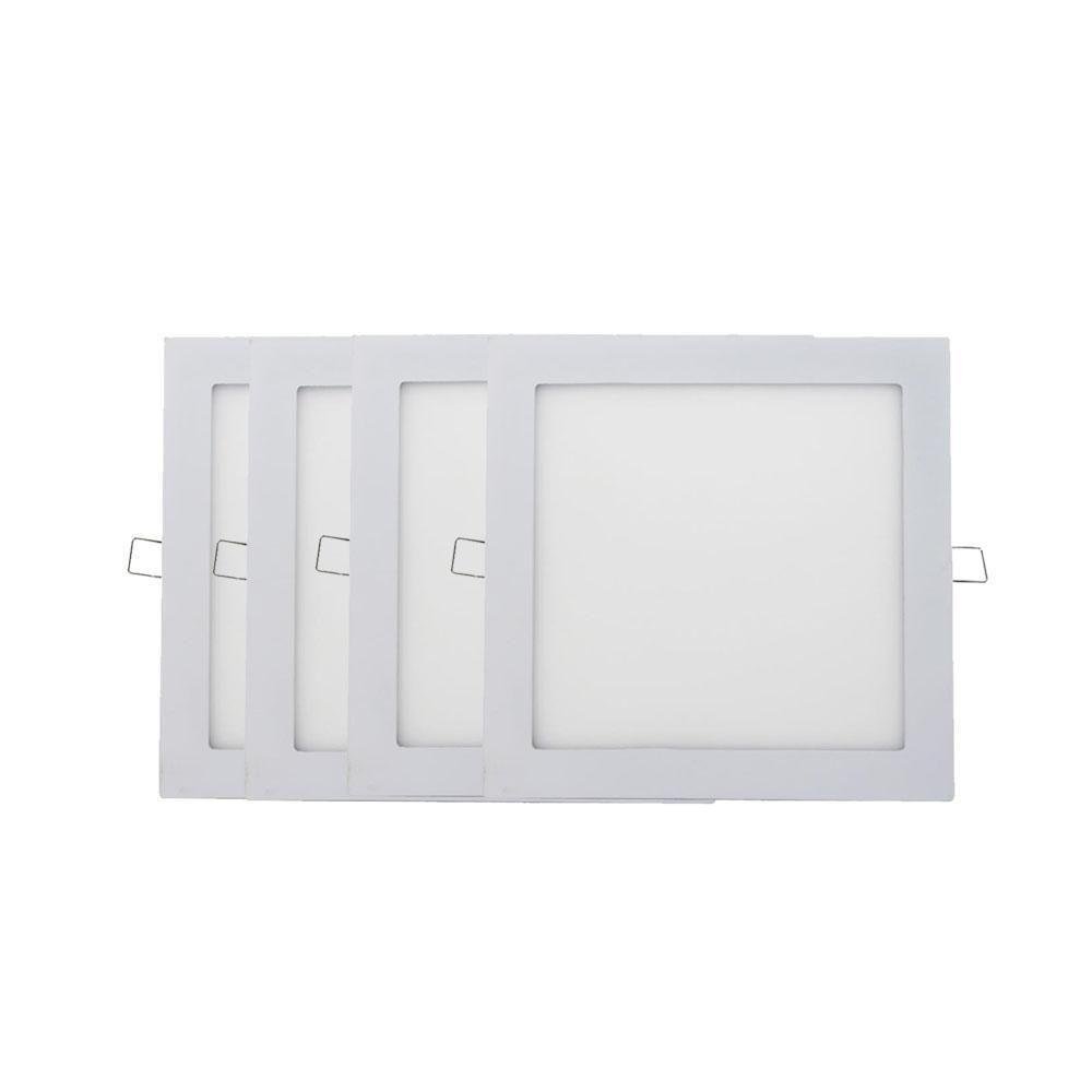 Kit 4 Plafon Painel Led Luminária Downlight 25w Embutir - 1