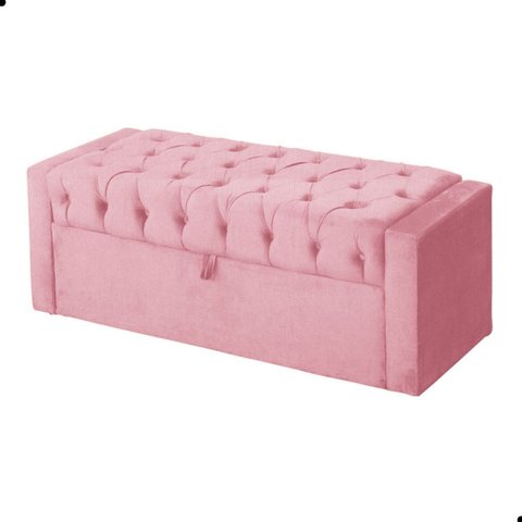 Calçadeira de Sapatos Baú Estofada 160cm Queen Suede Emma
