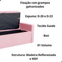 Ver imagem 2 de Calçadeira de Sapatos Baú Estofada 160cm Queen Suede Emma