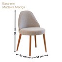 Ver imagem 4 de Sala de Jantar Mesa 220cm Tampo Laminado Orgânico 8 Cadeiras Ester Madeira Maciça Marrom/Brisa/Imbui