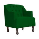 Ver imagem 1 de Poltrona Decorativa Pés Luis XV Gênises Encosto Capitonê Suede Verde Carolina Moveis
