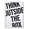 Quadro Think Outside The Box 24x18cm - com Vidro:moldura Branca - 1