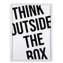 Ver imagem 1 de Quadro Think Outside The Box 24x18cm - com Vidro:moldura Branca